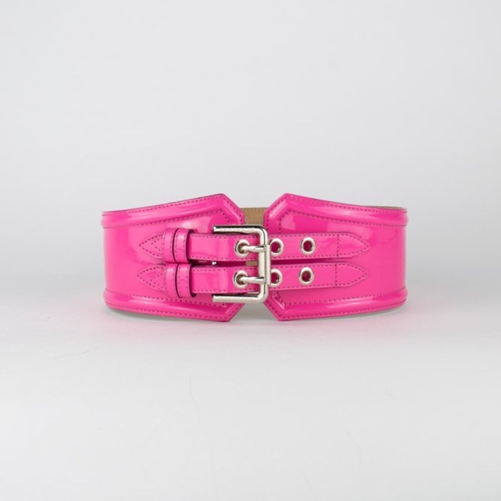 burberry prorsum corset leather belt in pink 30 inches / 75cm